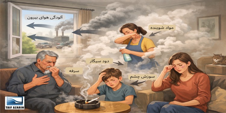 عوامل آلودگی هوای داخل خانه